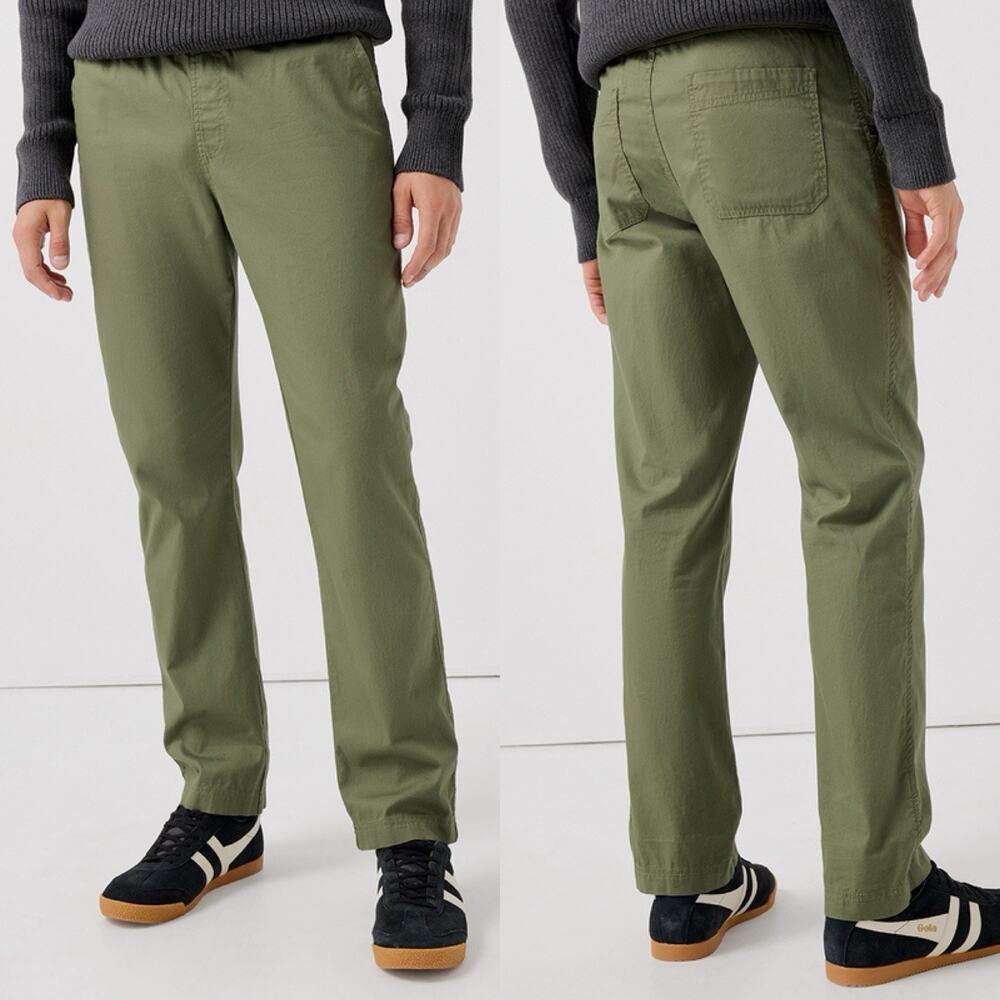 Pact Organic Daily Twill Midweight Pant Mens M Medium Olivine Pull On